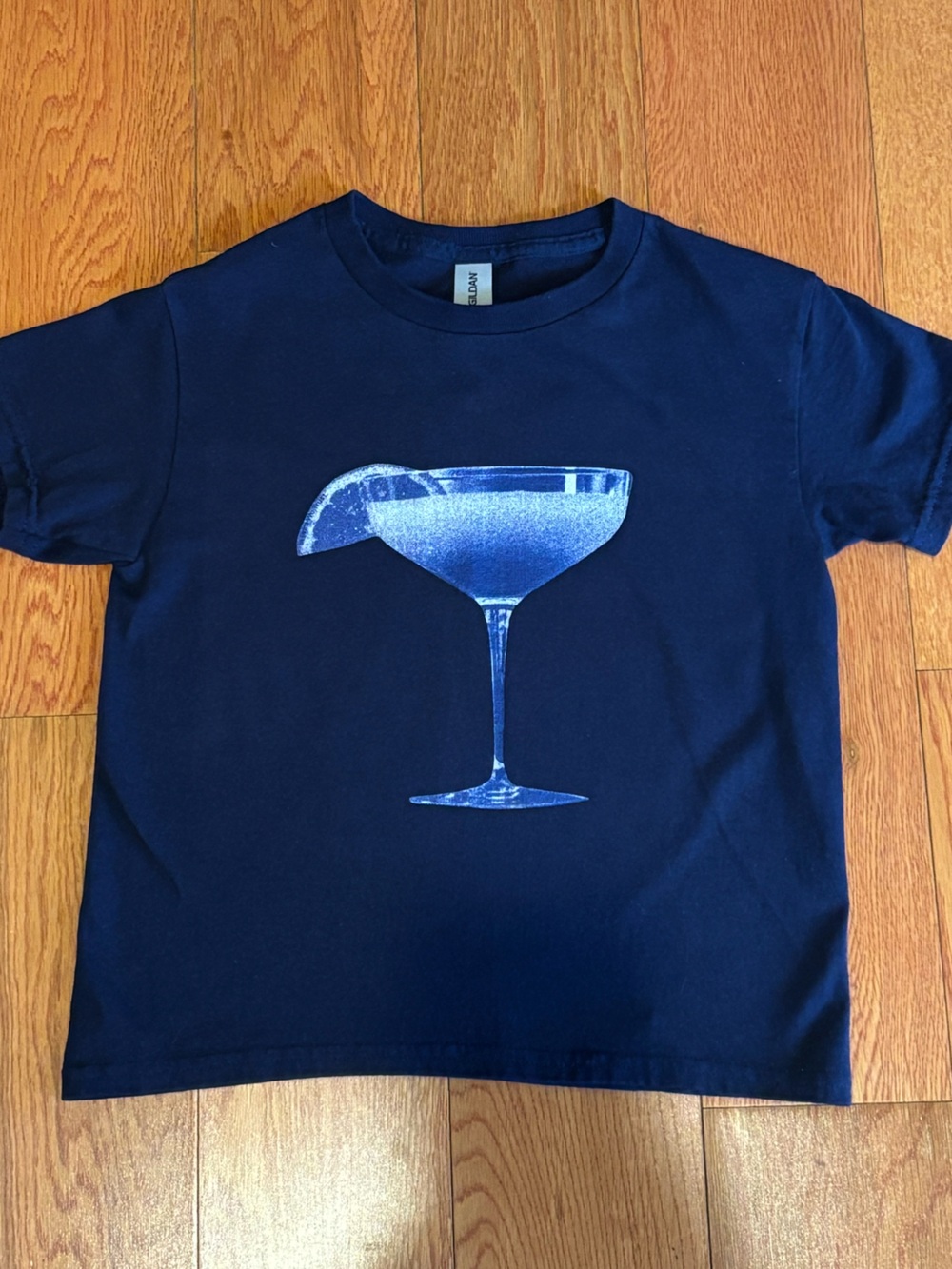 Blue Graphic Martini Tshirt